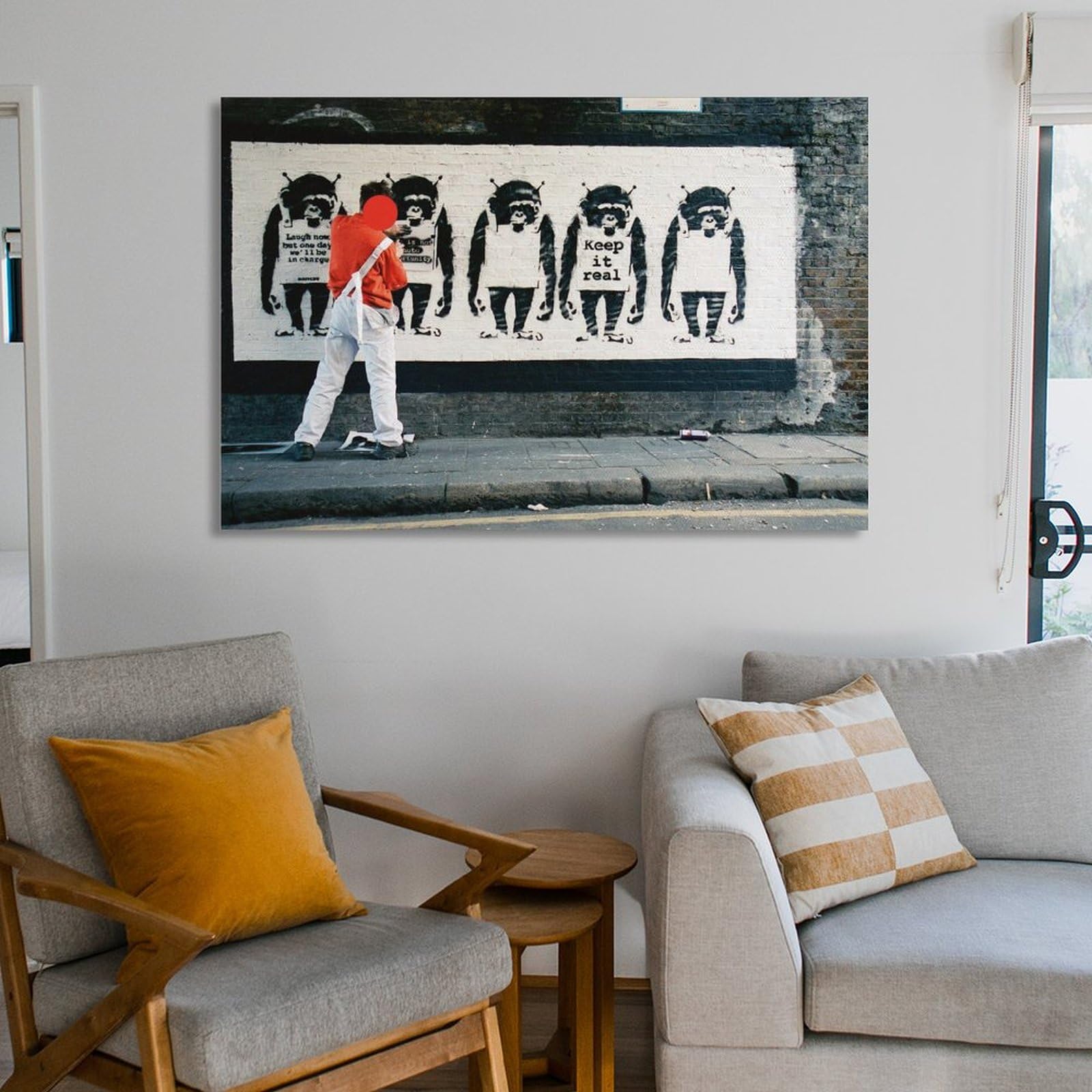 Amazon.co.jp: バンクシー 有名な絵（自分らしくあれ）ポスター